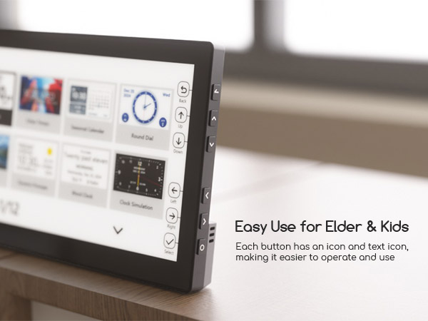 clock for elderly with date and time