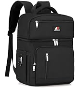 COOLJOB Insulated Cooler Backpack for Men Women, Leakproof Lunch Bag with Waterproof Liner, Doubl...