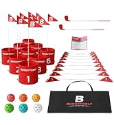 bucketgolf 9 Hole Bundle - Outdoor Golf Game for All Ages. Adults, Kids, Family. Play Anywhere. Y...