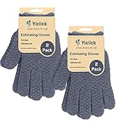 Yiclick Heavy Exfoliating Gloves 4Pcs, Exfoliating Mitts, Body Scrubber for Bath Shower Exfoliati...
