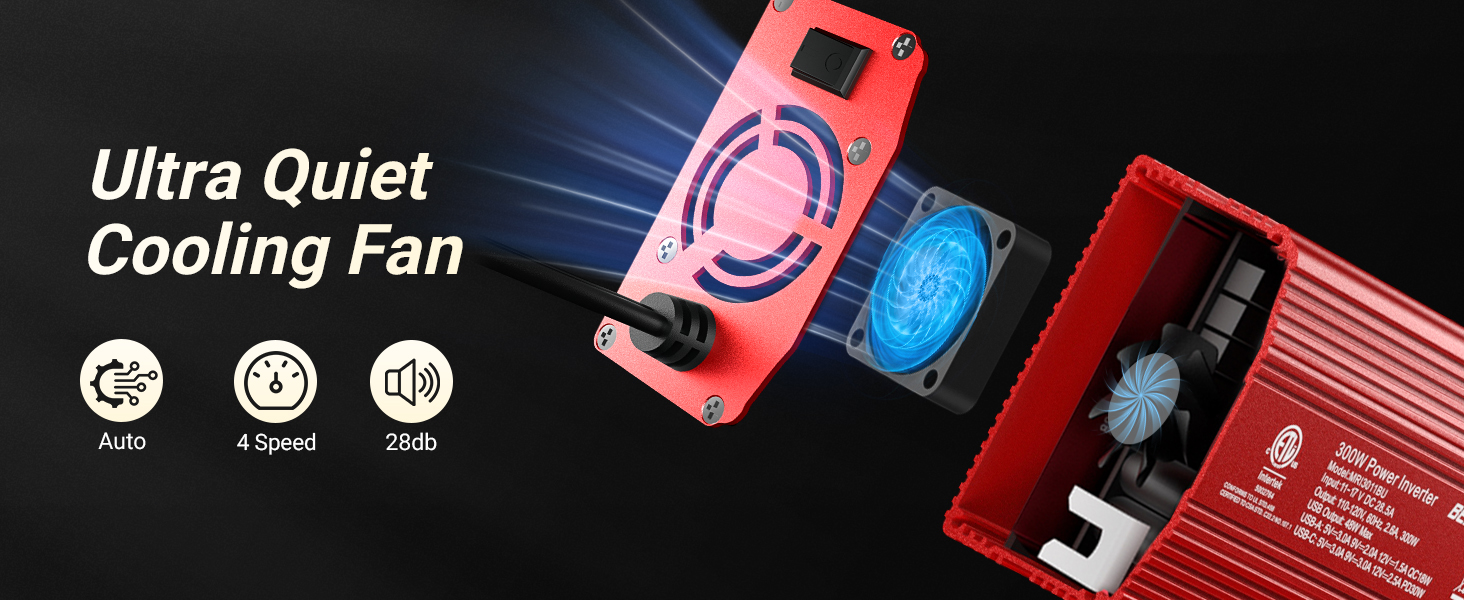 power inverter with cooling fan