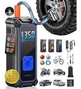 OlarHike Long Range Battery Tire Inflator Portable Air Compressor, 150PSl Dual Mode Auto Air Pump...