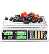 BROMECH Price Computing Scale, 66lb Digital Commercial Food Meat Produce Weighing Scale with Gree...