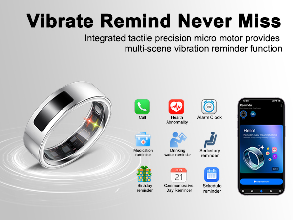 smart ring with vibration reminder