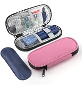 BLK8IGHT Insulin Pen Cooler Travel Case with 2 Reusable TSA Approved Ice Packs, Diabetic Medicati...