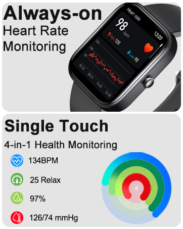 Fitness Tracker [Always-on] Heart Rate Monitor