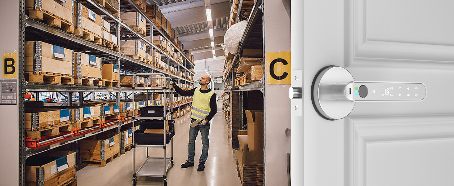 Electric Door Knob Silver