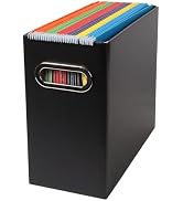 Tcbelosion Collapsible File Organizer Box with Handle, Filing Organizer for Home or Office, Small...