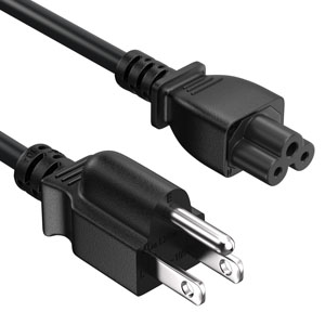 IEC320 C5 to NEMA 5-15P Mickey Mouse connector