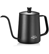 MERMOO YILAN Gooseneck Coffee Kettle 21oz Pour Over Drip Pot 600ml Long Narrow Spout Stainless St...