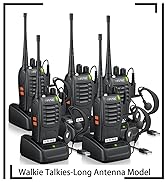 eSynic Professional Walkie Talkies 5KM Long Range 2 Way Radio Rechargeable 16 Channels Walkie Tal...