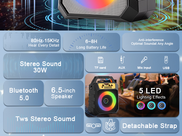 portable microphone and speaker