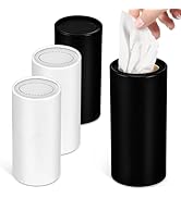 JECOMPRIS Car Tissue Box 4 Pack Round Tissue Box Car Tissue Holder with Cap Travel Tissues Holder...