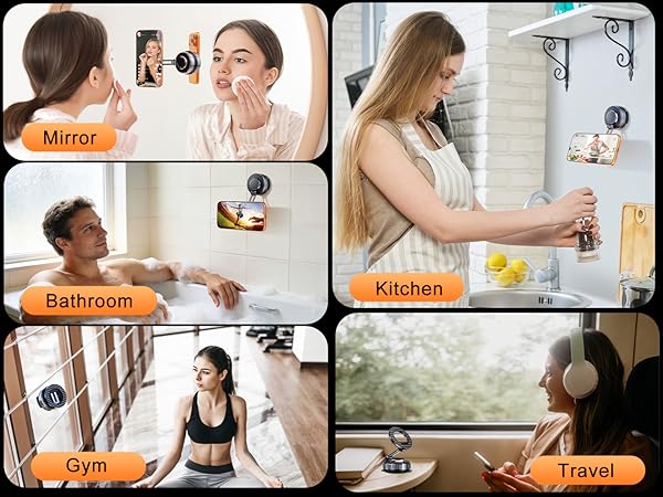 Nano gel vacuum magnetic phone holder