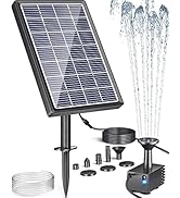 Biling Solar Water Fountain for Bird Bath, 3.5W Solar Water Pump Outdoor with 10ft Cable, 4ft Tub...