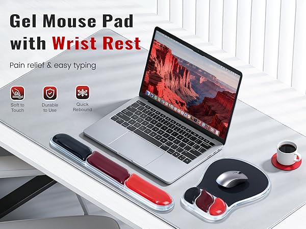 mouse pad and keyboard wrist rest