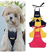 MANON ROSA Dog Bib Bandana -3 Piece Apron Set - Protective Vest with Belly Chest Coverage for Sma...