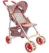 Baby Doll Stroller for Toddler Girls &amp; Big Kids up to 8 Years Old | 28” Baby Stroller for Dolls, ...