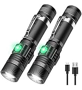 LED Tactical Flashlight Rechargeable, IPX6 Waterproof Flashlight, 2000lm, Super Bright LED, Zooma...