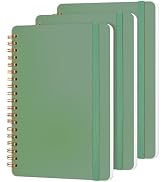 Utron 3 PCS Small Spiral Notebook 5x7, Notebooks for Note Taking, Green Spiral Journal Notebook, ...