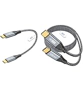 USB C Cable [1FT+6FT, 2 Pack] 20Gbps High Speed Data Transfer, 4K@60HZ UHD USB C Monitor Display ...
