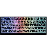 JSJT Reticulated Black Keycaps - PBT Side Printed Translucent Keycap,Cherry Profile Keycap Set 74...