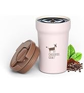 CHEERFUL GOAT Ceramic Lined Coffee Mug – Stainless Steel Travel insulated Tumbler with Ceramic Li...