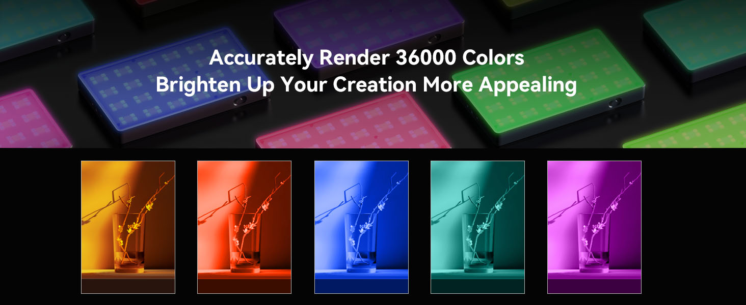 rgb video light portable mini video light panel photography led long battery life 