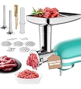 Stainless Steel Meat Grinder Attachments for Mixers, Meat Grinder, Sausage Stuffer, Perfect Grind...