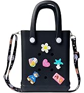 Rubber Beach Bag, Ponydsh Small rubber Tote Bags, Mini Silicone Crossbody Travel Bag for Women,Girl