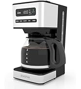 REVOTRA 12-Cup Programmable Coffee Maker, Regular &amp; Strong Brew Drip Coffee Machine, 1-4 Cup and ...