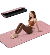 Foldable Yoga Mat 75"x31.5"x0.24" - Extra Large Lightweight TPE Exercise Mat, Double Non-Slip for...