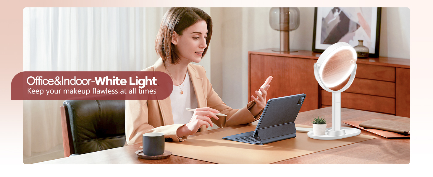 lighted makeup mirror