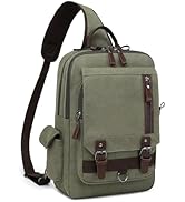 mygreen Canvas Cross Body Messenger Bag Shoulder Sling Backpack Travel Rucksack