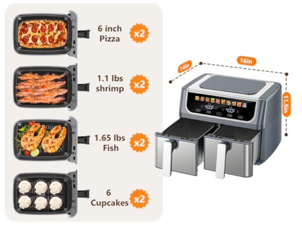 KMFurnila Dual Zone Air Fryer