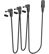 UpperFu 1 to 3 Ways 9V DC Daisy Chain Power Supply Splitter Adapter Cable Cord/Leads Right Angle ...