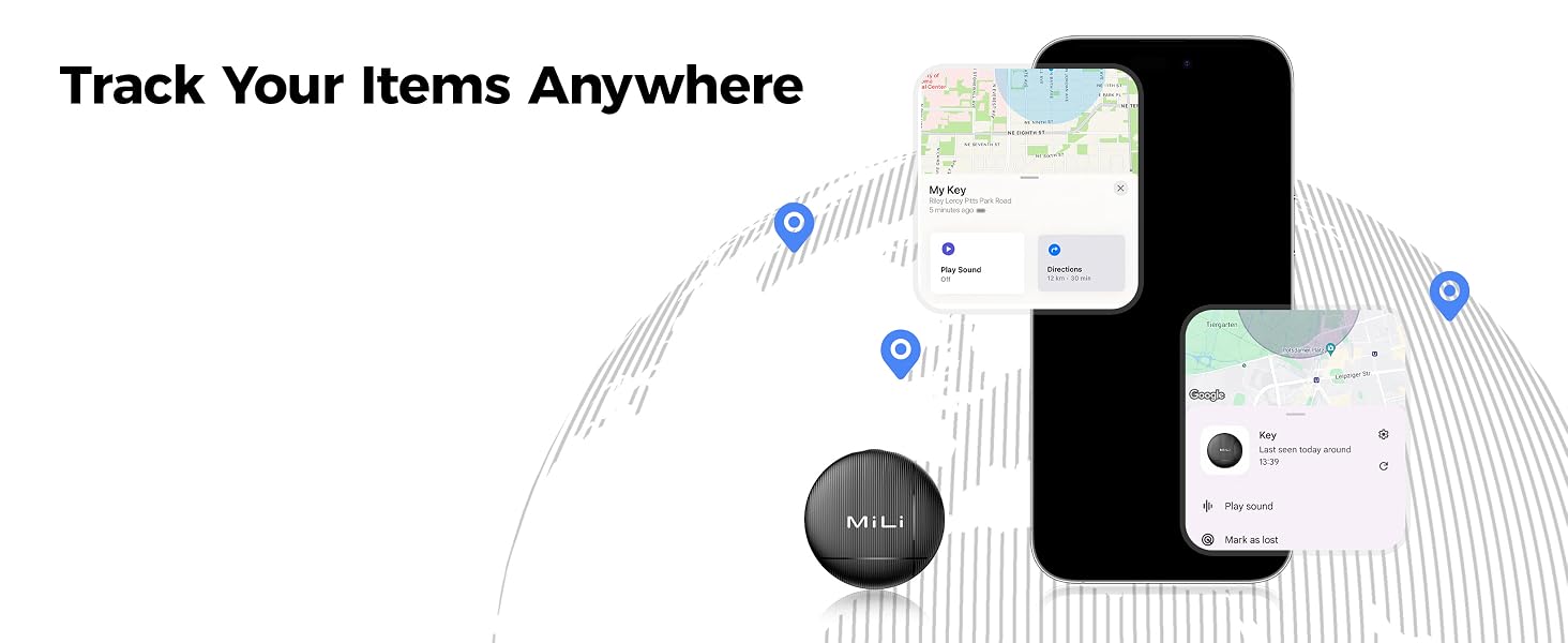 MiLi Air Tracker Tags for iOS and Android