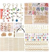 Riwiuue 760Pcs Lip Gloss Keychain Making Kit - DIY Key Chain Supplies Includes Charms, Pendants, ...