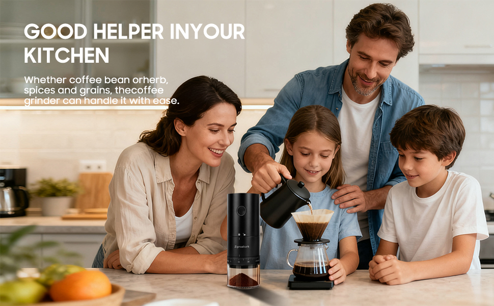 First Grind-While-Charging Rechargeable Coffee Grinder,