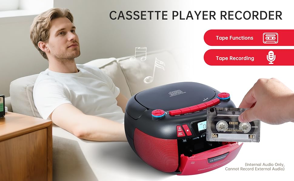 boombox with cassette player, cassette recorder, tape player, retro boombox,radio cassette player, 