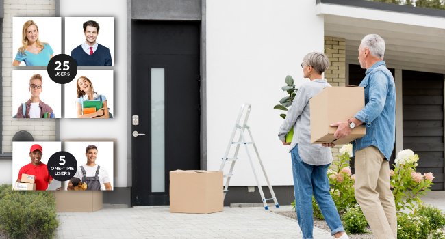 Easy Code Management Customize up to 25 user codes, 5 one-time user codes and 1 programming code