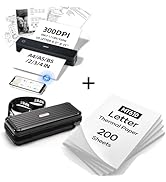 iDPRT Portable-Printer with Case and 200 Sheet Paper,Wireless for Travel, 300DPI Inkless-Thermal-...