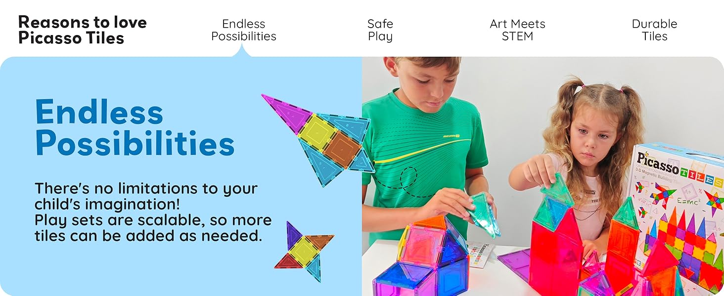 Educational Magnetic Tiles Sensory Montessori Toys for Toddlers Magnet Building Blocks learning Gift