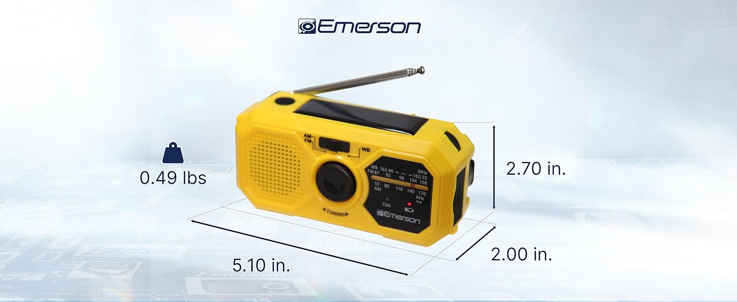Emergency Weather Band Radio by Emerson, NOAA Weather Radio for Emergency Situations or Traveling