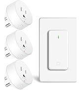 Plug with Remote,GreenCyle 3 Remote Control Outlet Plug with 1 Switch,Wireless On/Off Light Switc...
