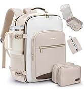 LOVEVOOK 40L Travel Backpack for Women &amp; Men, Airline Approved Carry On Luggage with 3 Packing Cu...