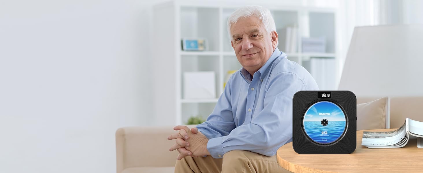 MEGATEK CP28BR Portable Desktop CD Player with FM Radio