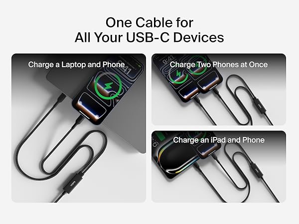 Dual USB-C Cable