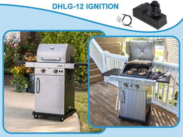  2 Outlets AAA Battery Push Button Electronic Ignition Module with Wires Grill Ignitor for Charbroil