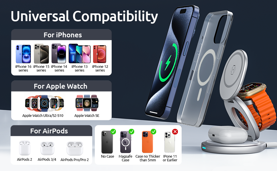 wireless charging station for apple